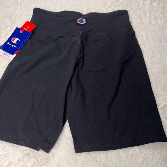 Champion Women's Athletic Black Logo Bike Compression Shorts Size Medium NWT - Picture 5 of 14